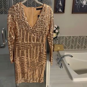 Brand New Miss Ord Gold Sequin Dress